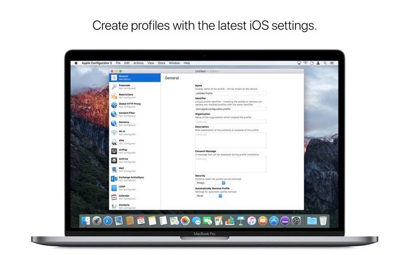 apple configurator 2 create profile
